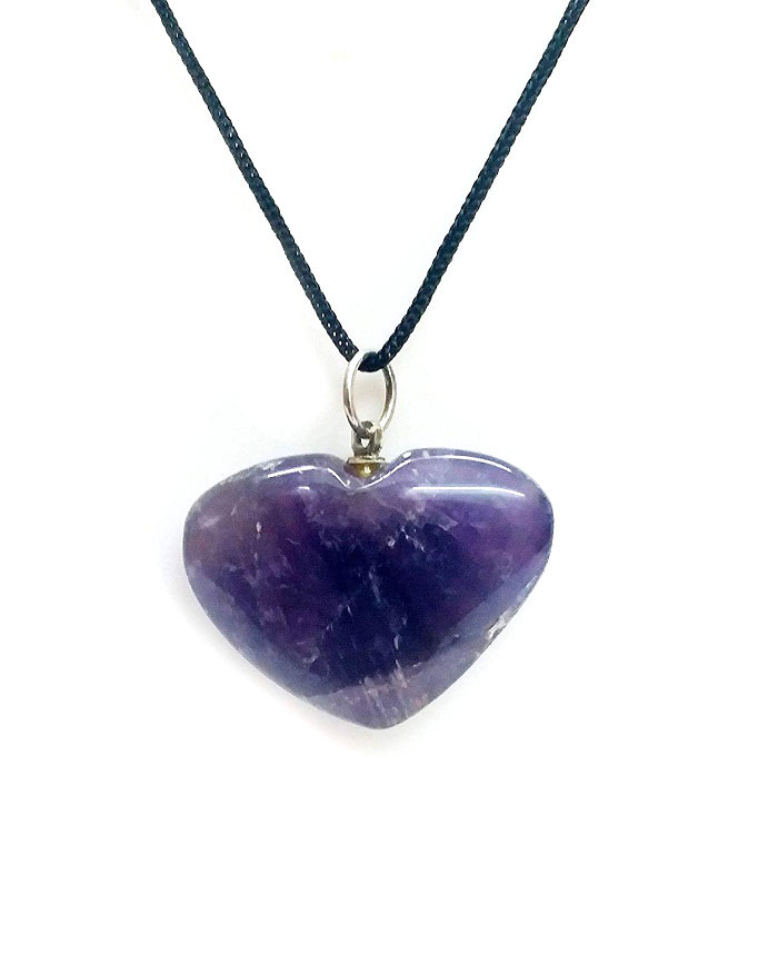 Mahi Heart Pendant Made with Fushia Purple Swarovski Crystals