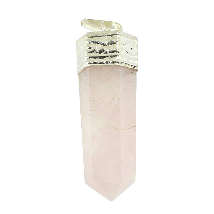 Rose Quartz Pencil Pendant – Astro Crystal Mart