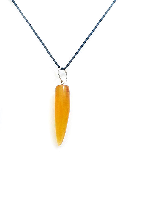 Yellow Hakik Nail Shaped Pendant – Astro Crystal Mart